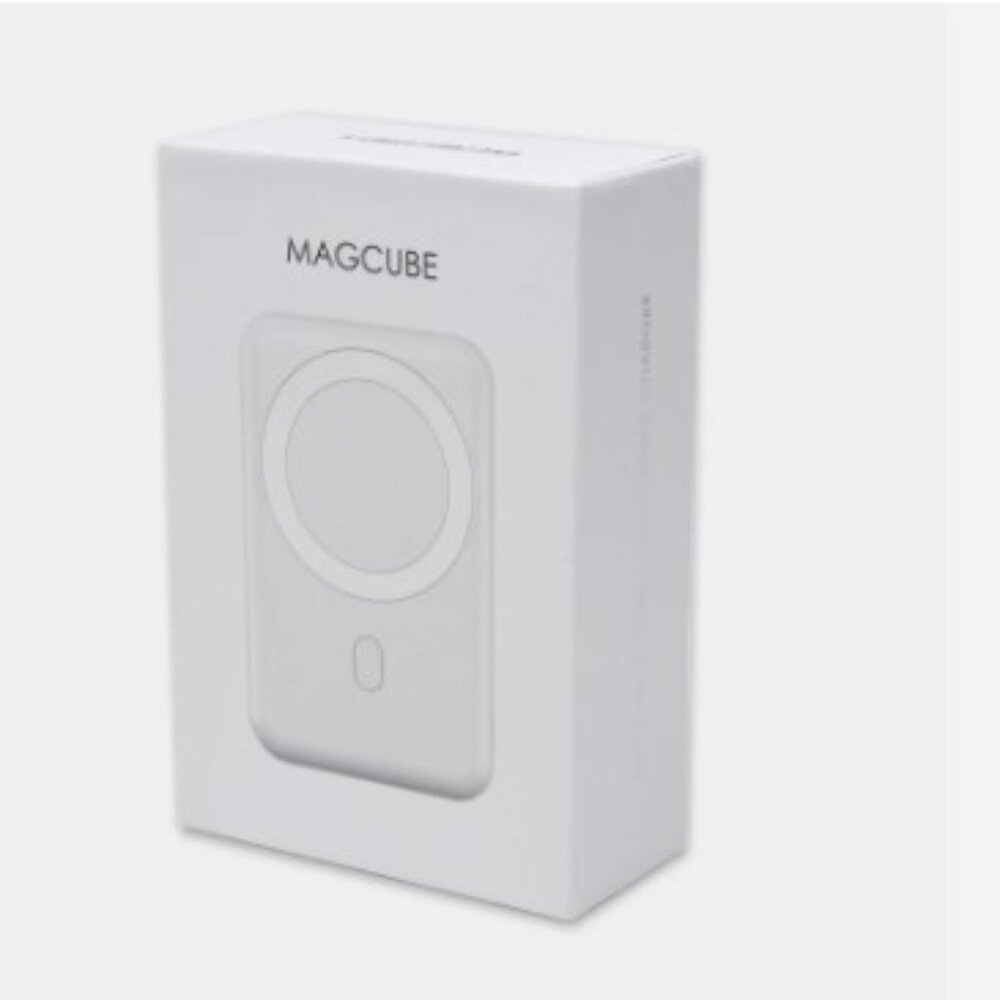 MagCube Charger Magnetic Snap on Function - Wireless Charger white acehigh